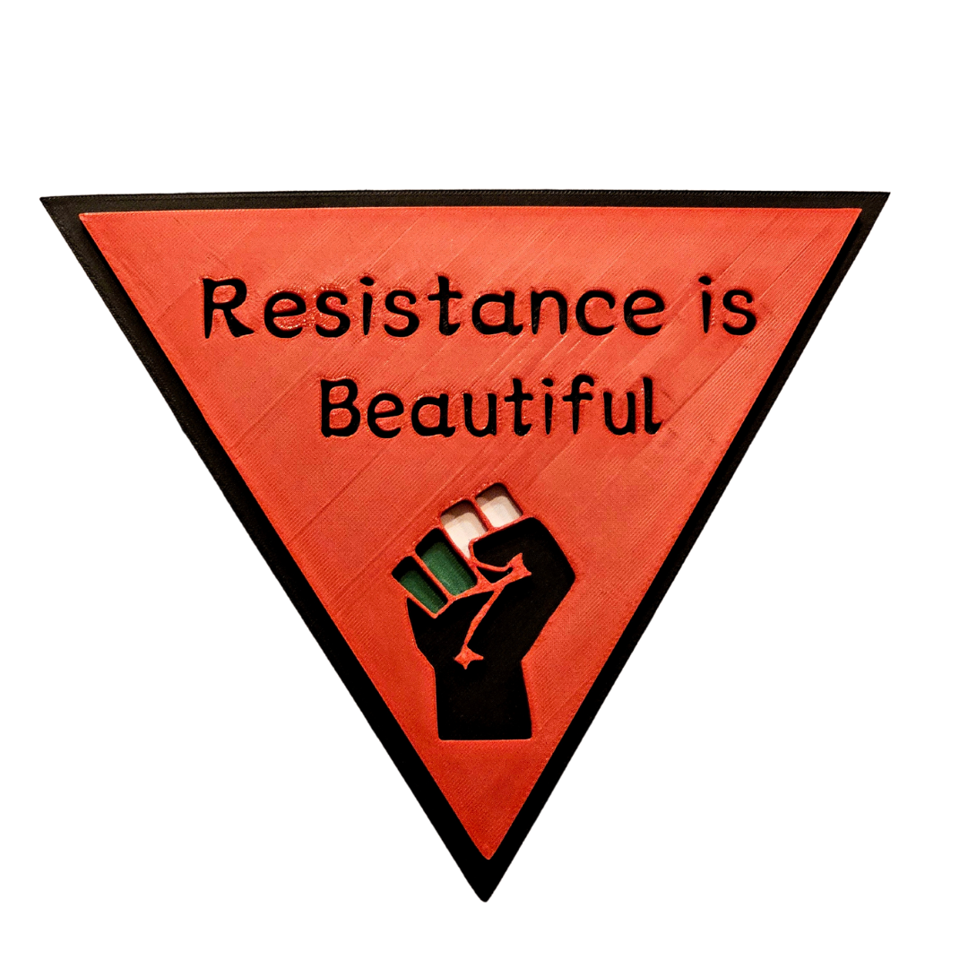 Resistance is Beautiful - Handmade Plaque - Rage Meter 💥💥💥